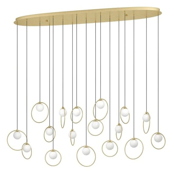 Φωτιστικό Οροφής Portocolom 390348 148x26x220cm Led Gold-White Eglo