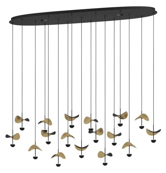 Φωτιστικό Οροφής Dracera 390343 155x33x220cm Led Black-Gold Eglo