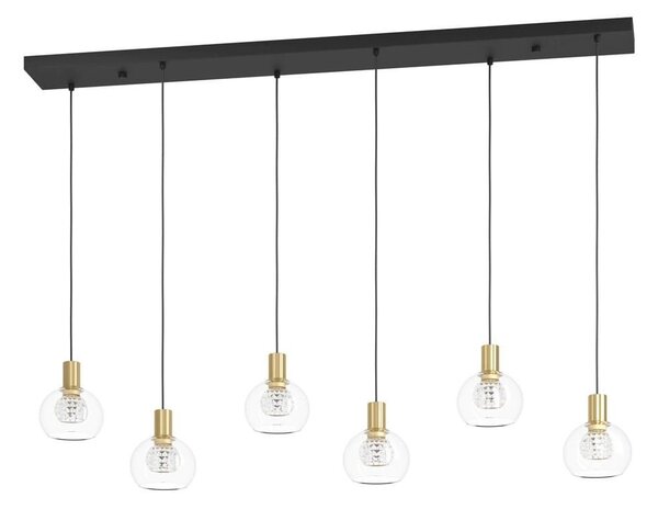 Φωτιστικό Οροφής - Ράγα Terque 390281 138x25x150cm Led Clear-Gold Eglo