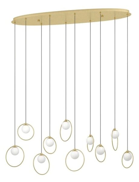 Φωτιστικό Οροφής Portocolom 390347 116x26x150cm Led Gold-White Eglo