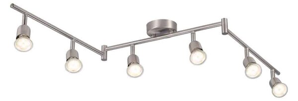 Φωτιστικό Οροφής - Spot Avenue 6-Rail 2113210132 GU10 15,5x119cm Brushed Steel Nordlux