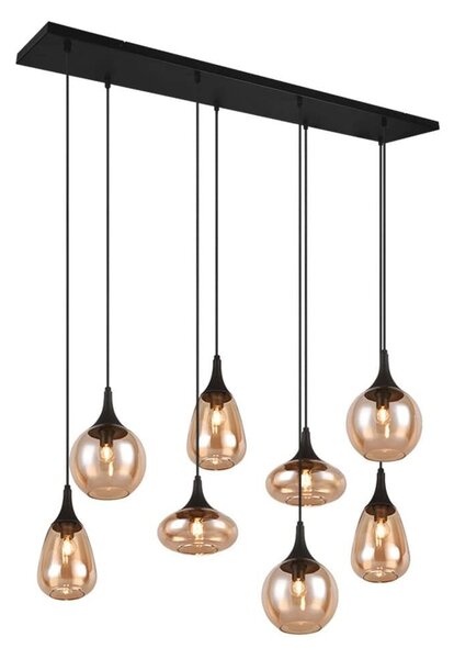 Φωτιστικό Οροφής - Ράγα Lumina 317000813 121x34x150cm 8xE14 40W Black-Amber Trio Lighting