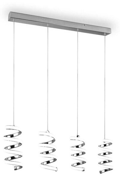 Φωτιστικό Οροφής - Ράγα Laola R34184106 SMD 4x1250lm 4000K 91x150cm Chrome RL Lighting