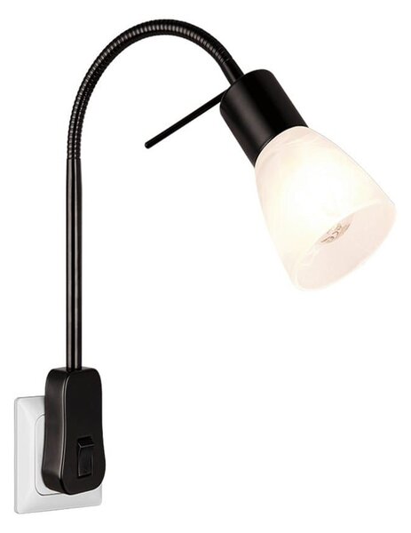 Φωτιστικό Τοίχου - Πρίζας Levisto 891010132 7x40cm 1xE14 LED 4,9W 470lm 3000K Black Trio Lighting