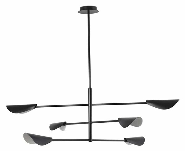 Φωτιστικό Οροφής Liggera 20079 136,8x92,8cm 6xG9 6W Black Faro Barcelona