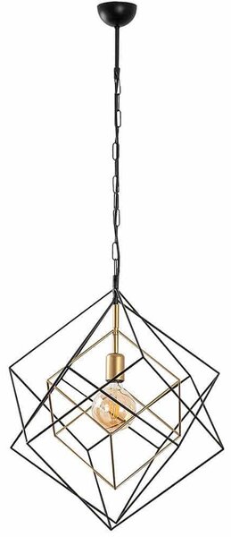 Φωτιστικό Οροφής Till 942FLG2517 51x51x113cm 1xE27 40W Black-Gold Opviq Opviq