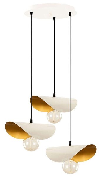 Φωτιστικό Οροφής Sivani 536NTD1145 Φ45x106cm 3xE27 40W White-Gold Opviq