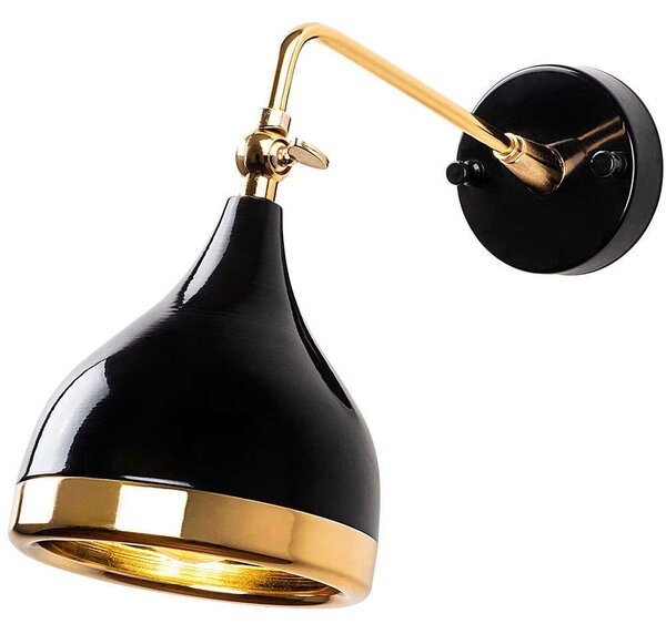 Φωτιστικό Τοίχου - Απλίκα Yildo 892OPV1360 14x32x26cm E27 40W Black-Gold Opviq