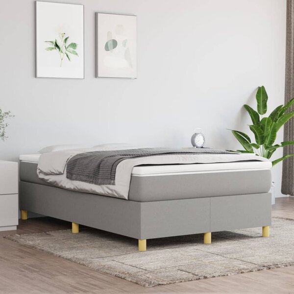 VidaXL Πλαίσιο Κρεβατιού Boxspring Ανοιχτό Γκρι 120x200 εκ. Υφασμάτινο