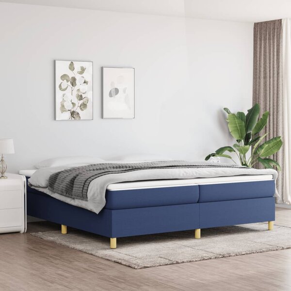 VidaXL Πλαίσιο Κρεβατιού Boxspring Μπλε 200x200 εκ. Υφασμάτινο