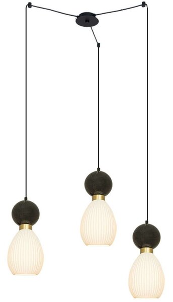 Φωτιστικό Οροφής 23245 80x140cm 3xE14 15W Marble Black-Brass