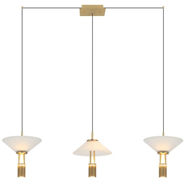 Φωτιστικό Οροφής - Ράγα 23203 120x21x170cm Dim Led 2450lm 28W 3000K Gold