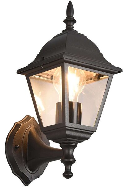 Φωτιστικό Τοίχου - Απλίκα Livenza 205760132 14x19x34cm 1xE27 60W Black Trio Lighting