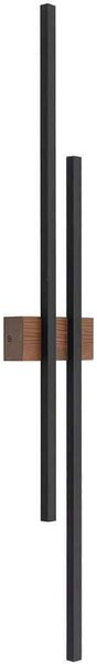 Φωτιστικό Τοίχου - Απλίκα Flash 6628 13x5,5x90cm 2xLed 30W Black-Walnut TK Lighting