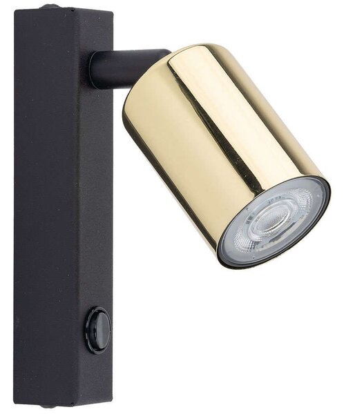 Φωτιστικό Τοίχου - Απλίκα Top 6087 11x14,5x22cm 1xGu10 10W Black-Gold TK Lighting