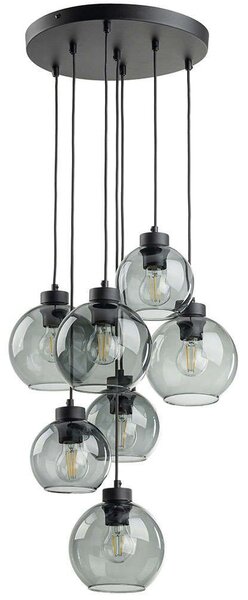 Φωτιστικό Οροφής Cubus 10207 49x49x140cm 7xE27 15W Black-Fume TK Lighting