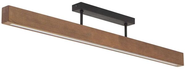 Φωτιστικό Οροφής - Πλαφονιέρα Teo 6614 96x5x15cm Led 36W Walnut-Black TK Lighting