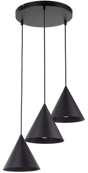 Φωτιστικό Οροφής Cono 10067 42x42x140cm 3xE27 15W Black TK Lighting