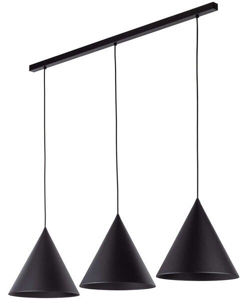 Φωτιστικό Οροφής - Ράγα Cono 10060 120x32x160cm 3xE27 15W Black TK Lighting