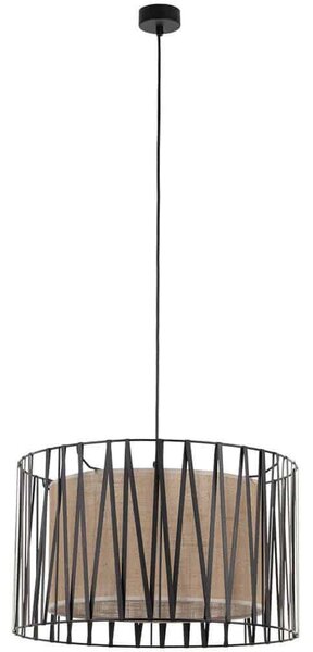 Φωτιστικό Οροφής Harmony 4557 Φ50x120cm 3xΕ27 15W Natural-Black TK Lighting