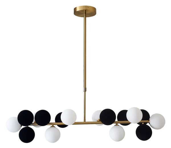 Φωτιστικό Οροφής Κρεμαστό 01462 8xG9 150x120cm Gold-Black-White Luma