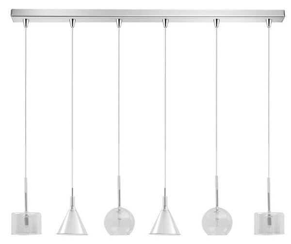 Φωτιστικό Οροφής - Ράγα 114-01047-13BR 6xG9 120cm Clear Luma