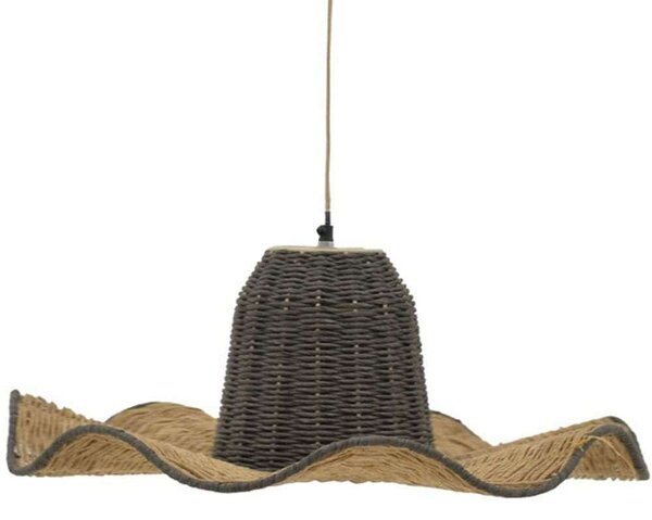 Φωτιστικό Οροφής Darla 311-000013 Φ57x110cm 1xE27 10W Natural-Black Inart