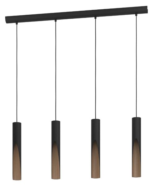 Φωτιστικό Οροφής - Ράγα Barbotto 900875 92,5x6x110cm 1xGU10 IP20 Black-Brown Eglo Eglo