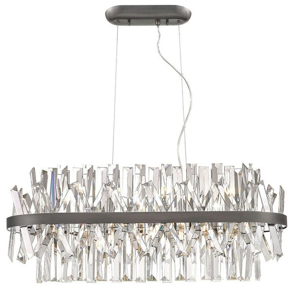 Φωτιστικό Οροφής - Ράγα Veronica 4315300 81x143cm 8xG9 28W Clear-Silver Viokef