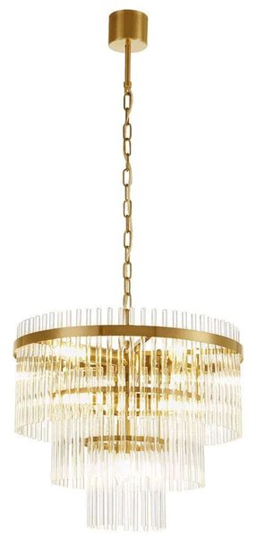 Φωτιστικό Οροφής Sabrina 4314400 Φ45x91cm 7xE14 40W Clear-Gold Viokef