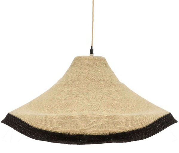 Φωτιστικό Οροφής Hatty 311-000014 Φ60x115cm E27 Natural-Black Inart