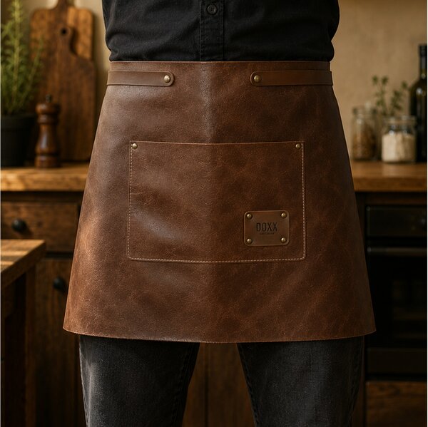 Δερμάτινη Ποδιά Μέσης Doxx Amsterdam Rustic Leather Waist Apron με ρυθμιζόμενα λουράκια και διαστάσεις 65x40cm - Brown