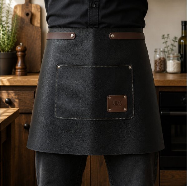 Δερμάτινη Ποδιά Μέσης Doxx Amsterdam Smooth Leather Waist Apron με ρυθμιζόμενα λουράκια - Black