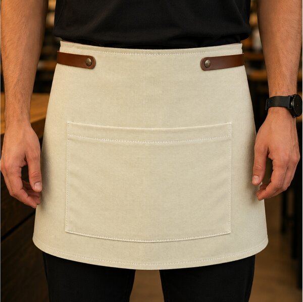 Ποδιά Μέσης από Καμβά Doxx Amsterdam Washed Canvas Waist Apron με ρυθμιζόμενα λουράκια και διαστάσεις 35x67cm - Beige