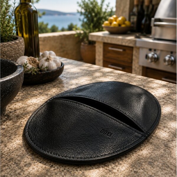 Δερμάτινη Πιάστρα Κουζίνας Doxx Amsterdam Rustic Leather - Black