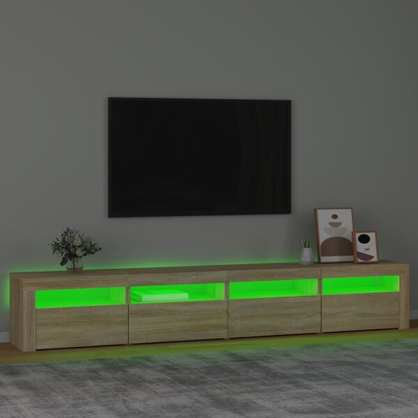 Έπιπλο Τηλεόρασης με LED Sonoma Δρυς 240 x 35 x 40 εκ. - Καφέ