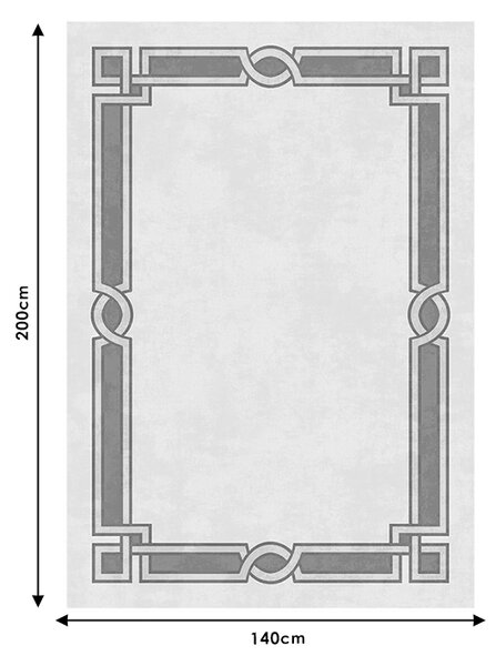 ΧΑΛΙ PWC-0019 PAKOWORLD ΕΚΡΟΥ-ΚΑΦΕ 140X200ΕΚ