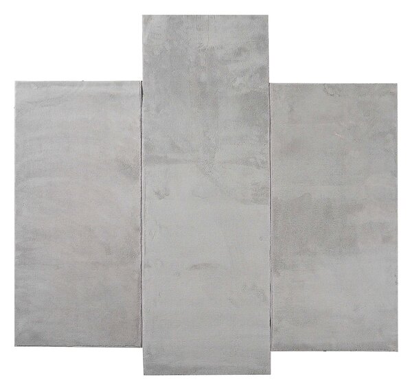 Μοκέτες Κρεβατοκάμαρας (Σετ 3τμχ) Pol Rugs & Mats Como Grey