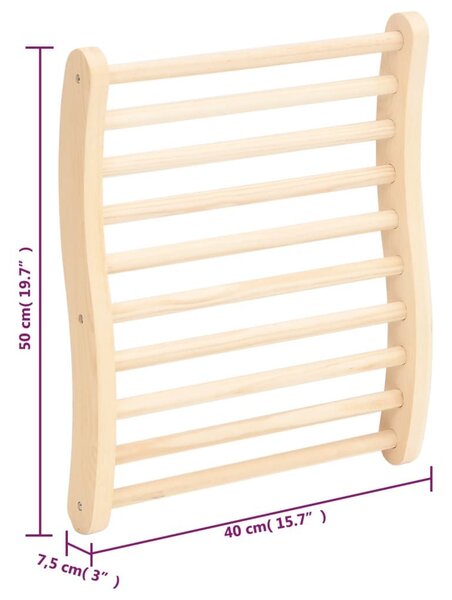 Πλάτη Σάουνας σε Σχήμα «S» από Μασίφ Ξύλο Πεύκου