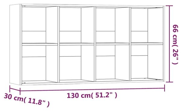 Βιβλιοθήκη/Βοηθητικό Ντουλάπι Καφέ Δρυς 66x30x130εκ Επεξ Ξύλο - Καφέ