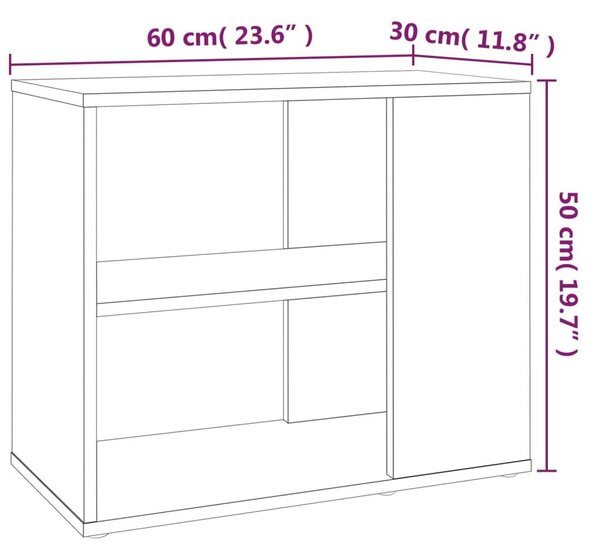 Βοηθητικό Έπιπλο6 Γκρι Sonoma 80x30x50 εκ. από Επεξεργ. Ξύλο - Γκρι