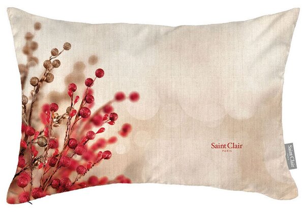 Διακοσμητικό Μαξιλάρι Με Γέμιση 4002 Beige-Red Saint Clair