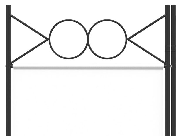 Διαχωριστικό Δωματίου με 4 Πάνελ Λευκό 160x200 εκ. από Ύφασμα - Λευκό