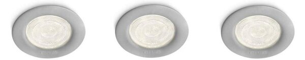 Philips 59100/87/16 - ΣΕΤ 3x Χωνευτά φωτιστικά σποτ LED SCEPTRUM LED/3W