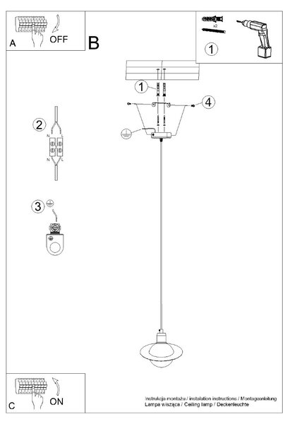 Sollux Κρεμαστό φωτιστικό HYPERION 1 λευκό,ατσάλι,G9 1xmax 8W LED