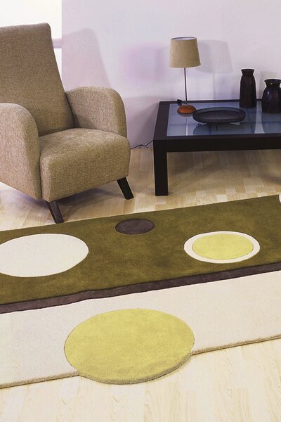 Χαλί Aslanis Χειροποίητο Amaze Beige-Olive Tufted