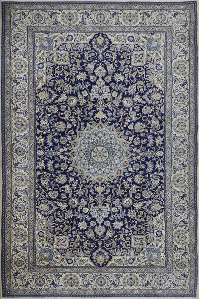 Χειροποίητο Χαλί Persian Nain Fine Wool-Silk 200Χ306