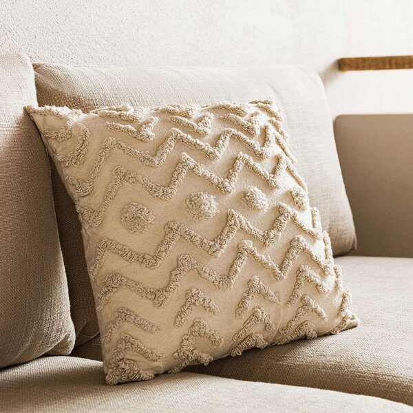 Μαξιλαροθήκη Διακοσμητική Wavy 186 Beige Gofis Home