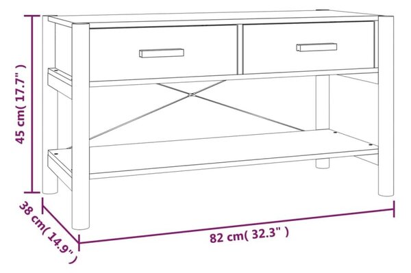 Έπιπλο Τηλεόρασης Μαύρο 82 x 38 x 45 εκ. από Επεξεργασμένο Ξύλο - Μαύρο