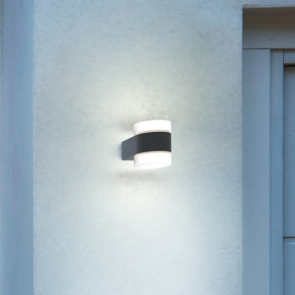OSRAM Λάμπα LED εξωτερικού χώρου ENDURA STYLE PUCK, σκούρο γκρι, IP44, Γκρι, Αλουμίνιο, σύγχρονο